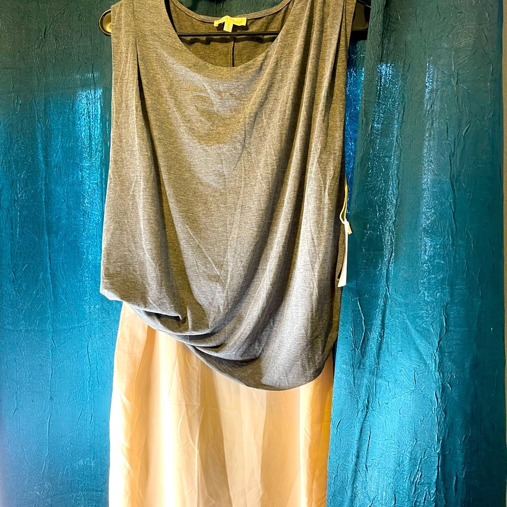 Jersey grey and Chiffon top